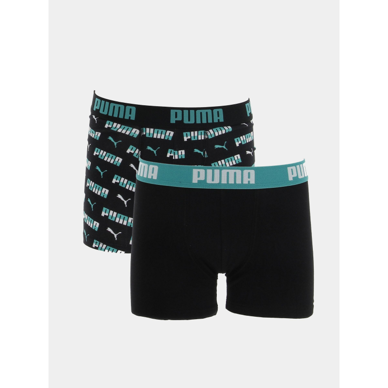 Pack 2 boxers basix printed noir garçon - Puma