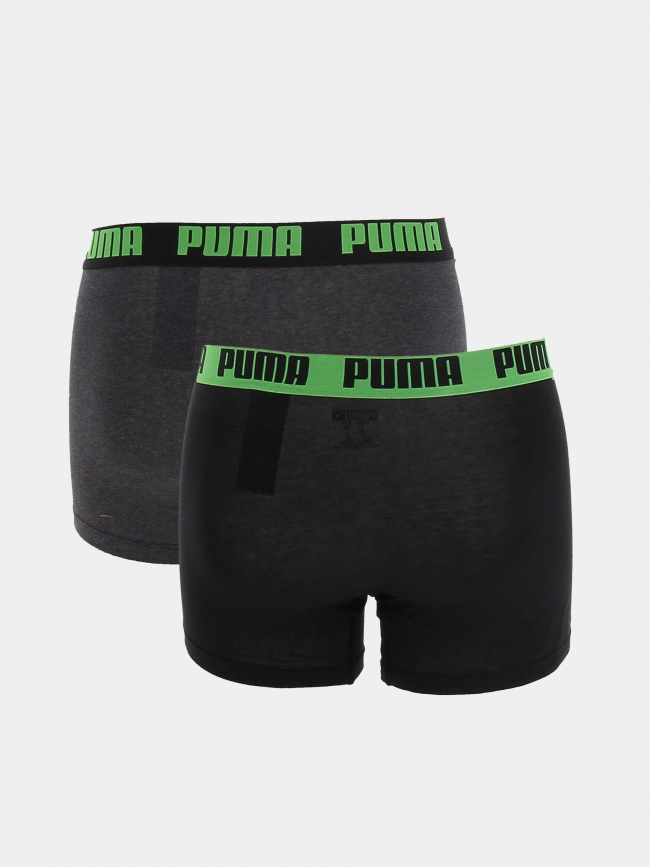 Pack 2 boxers basic noir/vert homme - Puma