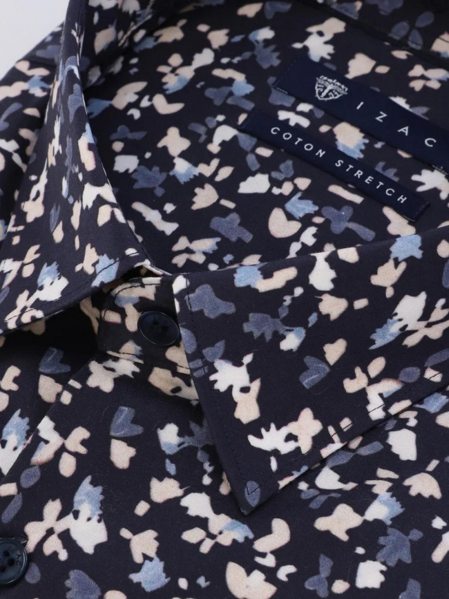 Chemise manches longues mab imprimé bleu marine homme - Izac
