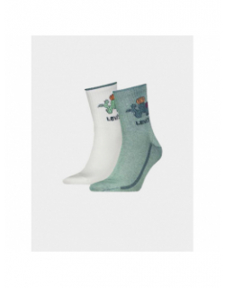 Pack 2 paires de chaussettes graphic cactus blanc/vert - Levi's