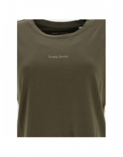 T-shirt ribelle kaki femme - Teddy Smith