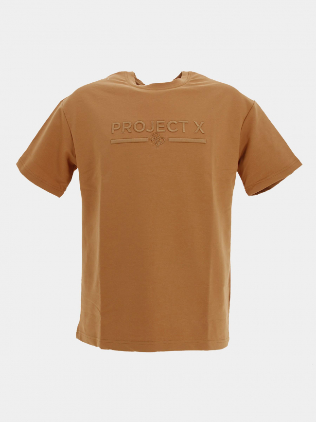 T-shirt logo uni marron homme - Project X Paris