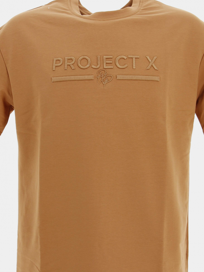 T-shirt logo uni marron homme - Project X Paris