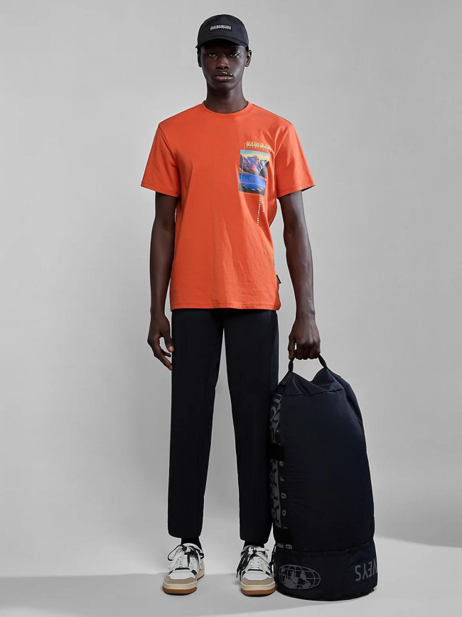 T-shirt canada orange homme - Napapijri