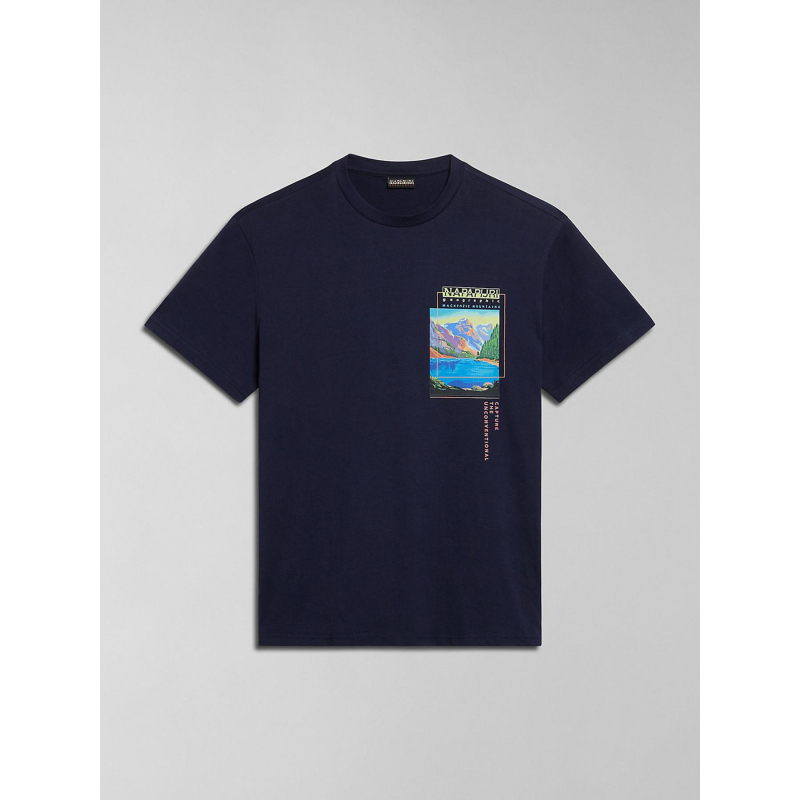T-shirt canada bleu marine homme - Napapijri