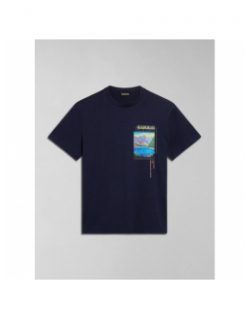 T-shirt canada bleu marine homme - Napapijri