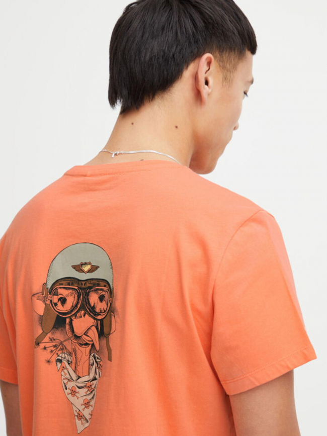 T-shirt girafe rose orange homme - Blend