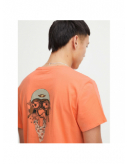 T-shirt girafe rose orange homme - Blend