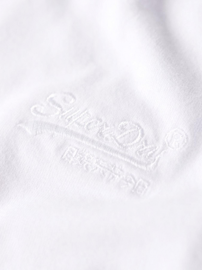 T-shirt vintage logo brodé blanc homme - Superdry