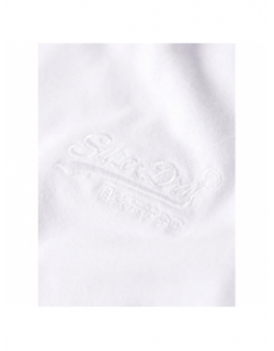 T-shirt vintage logo brodé blanc homme - Superdry