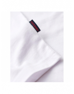 T-shirt vintage logo brodé blanc homme - Superdry