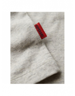 T-shirt essential logo brodé beige homme - Superdry