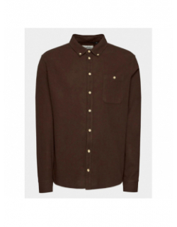 Chemise shirt uni marron homme - Blend