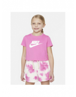 T-shirt nsw crop futura rose fille - Nike