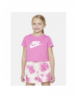 T-shirt nsw crop futura rose fille - Nike