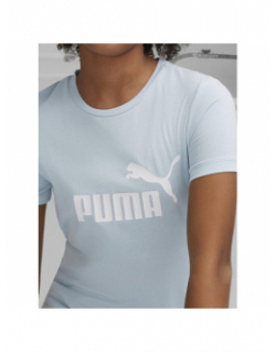 T-shirt uni essential logo bleu femme - Puma
