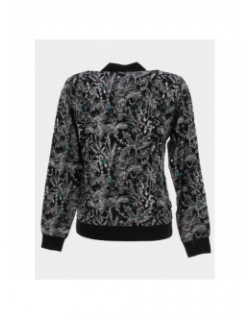 Veste légère motif floral noir femme - Sun Valley