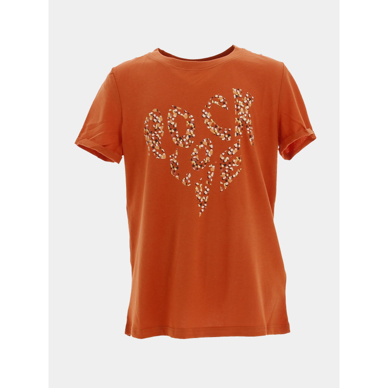 T-shirt lany rock orange fille - Only