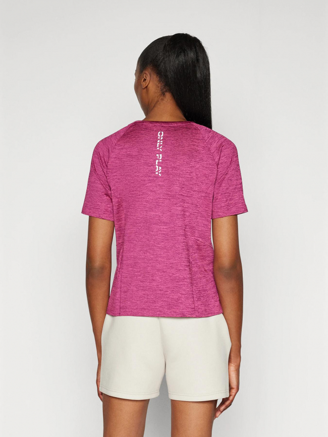 T-shirt de sport col v joan violet femme - Only Play