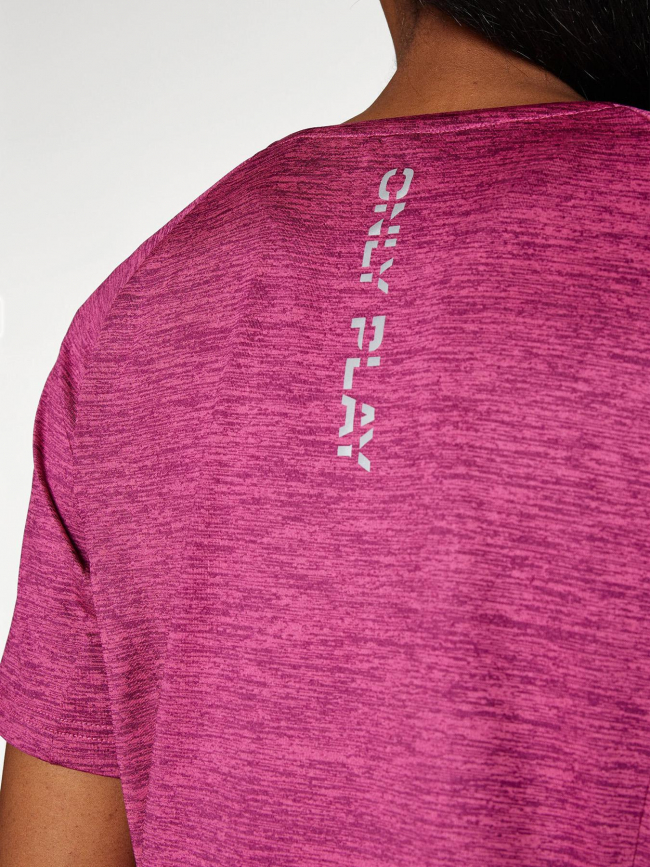 T-shirt de sport col v joan violet femme - Only Play