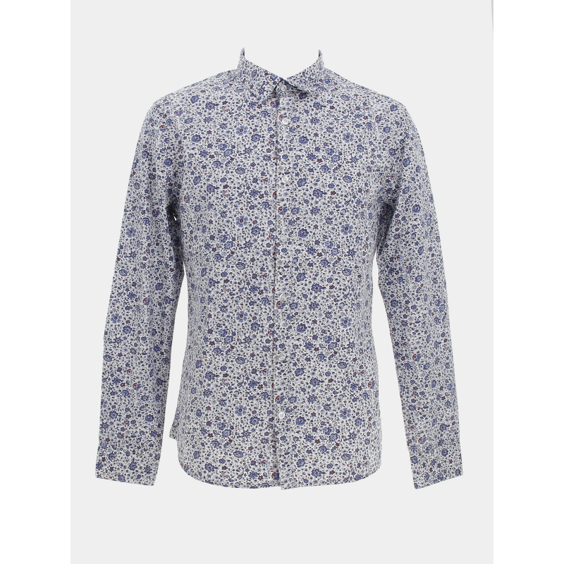 Chemise manches longues floral blanc homme - Teddy Smith