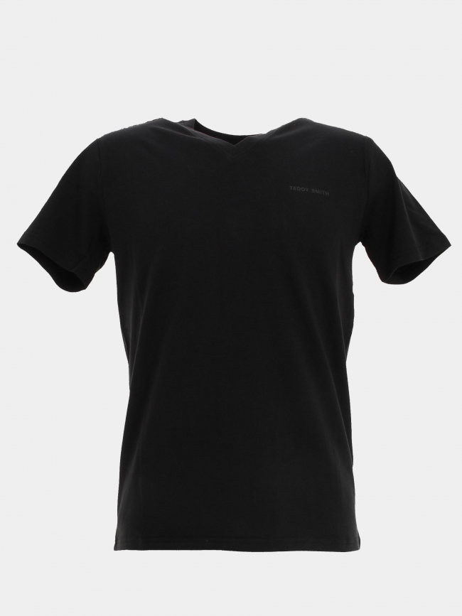 T-shirt col v tawax noir homme - Teddy Smith