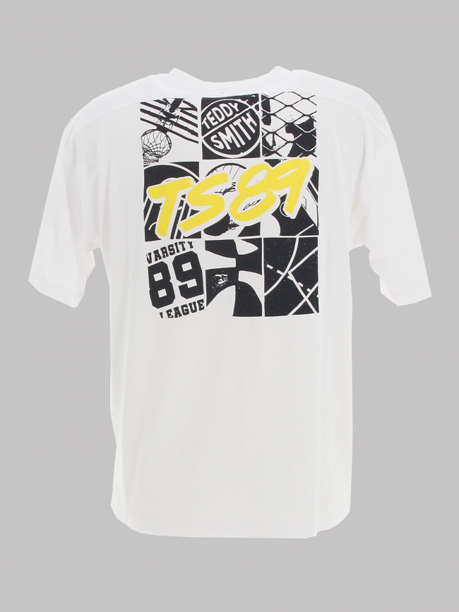 T-shirt manches courtes puzzle blanc garçon - Teddy Smith