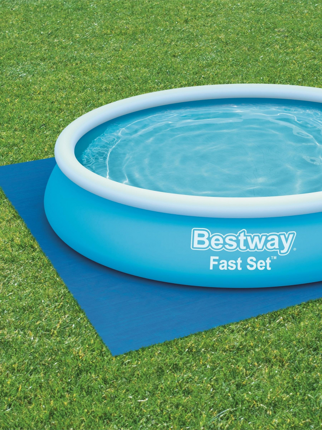 Tapis de sol protection de piscine carré bleu - Bestway