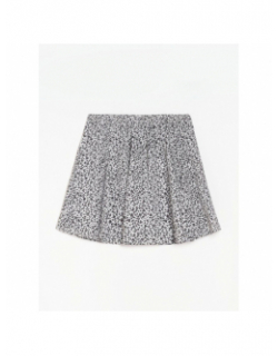 Jupe short à motifs leoragi blanc fille - Le Temps Des Cerises