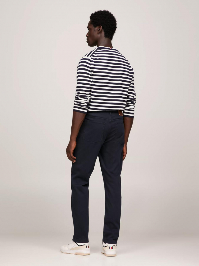 Pantalon denton structuré bleu marine homme - Tommy Hilfiger