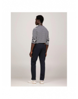 Pantalon denton structuré bleu marine homme - Tommy Hilfiger