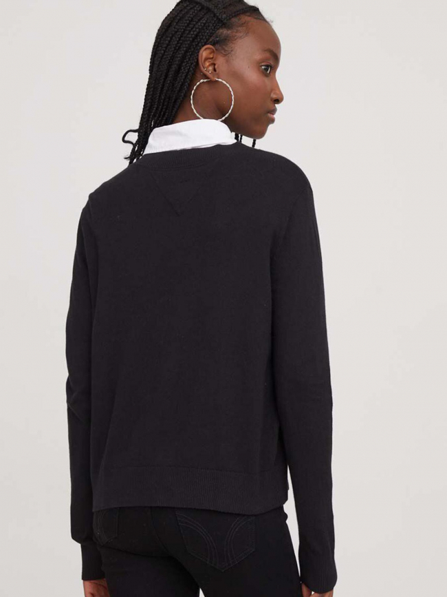 Pull col v essential noir femme -  Tommy Jeans