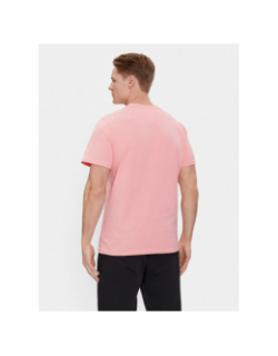 T-shirt slim logo brodé rose homme - Tommy Jeans