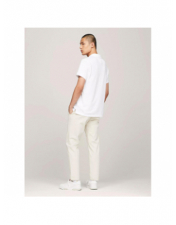 Polo slim logo blanc homme - Tommy Jeans