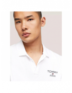 Polo slim logo blanc homme - Tommy Jeans