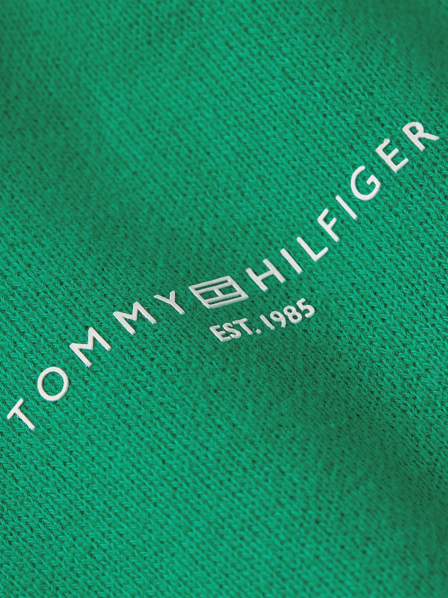 Sweat à capuche 1985 relax crop vert femme - Tommy Hilfiger
