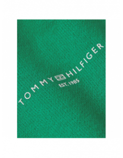 Sweat à capuche 1985 relax crop vert femme - Tommy Hilfiger