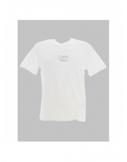T-shirt optic line logo blanc homme - Calvin Klein