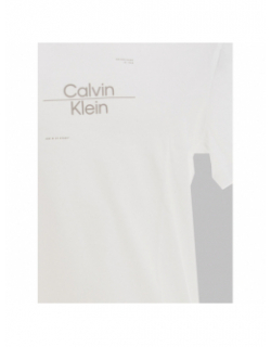 T-shirt optic line logo blanc homme - Calvin Klein