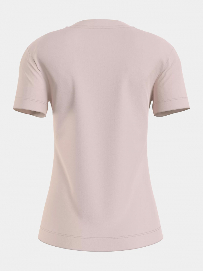 T-shirt monologo slim rose femme - Calvin Klein Jeans