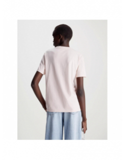 T-shirt embro badge regular rose femme - Calvin Klein Jeans
