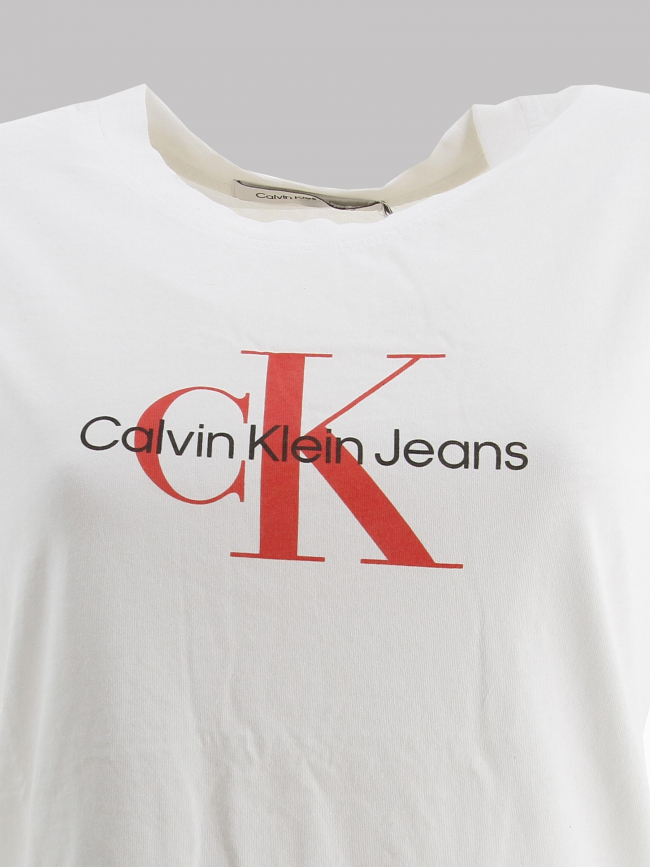 T-shirt archival monologo blanc femme - Calvin Klein Jeans