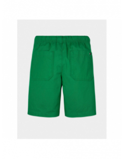 Short monotype à logo brodé vert garçon - Tommy Hilfiger