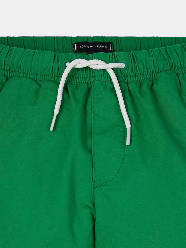 Short monotype à logo brodé vert garçon - Tommy Hilfiger