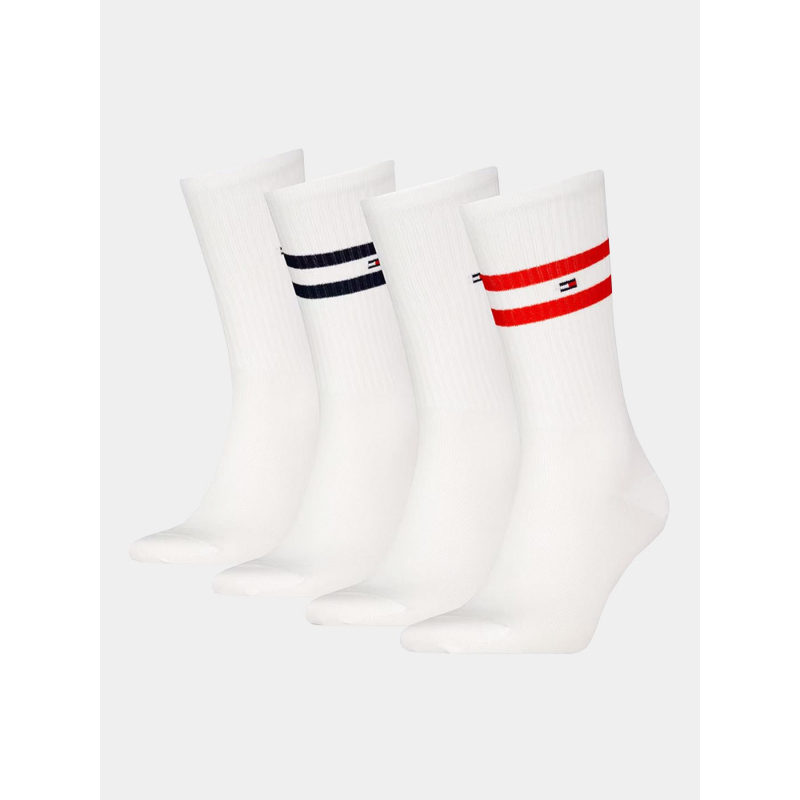 Pack de 4 paires de chaussettes blanc homme - Tommy Hilfiger