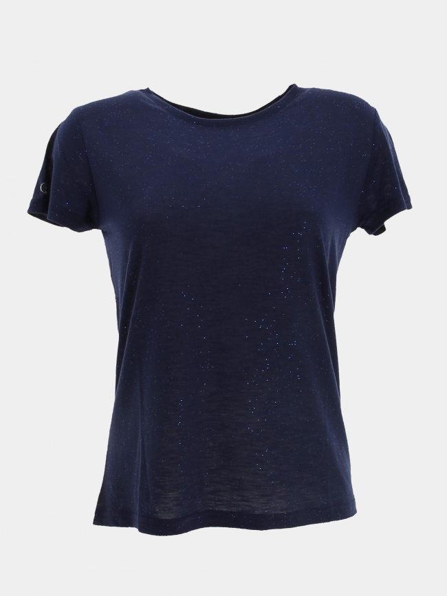 T-shirt elva paillettes bleu marine femme - La Petite Étoile
