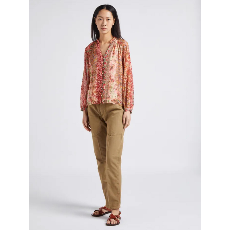 Blouse ample col v beila rose femme La Petite Etoile wimod