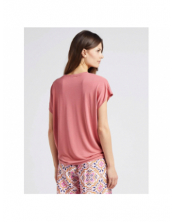 T-shirt col v marcellina bis rose femme - La Petite Étoile