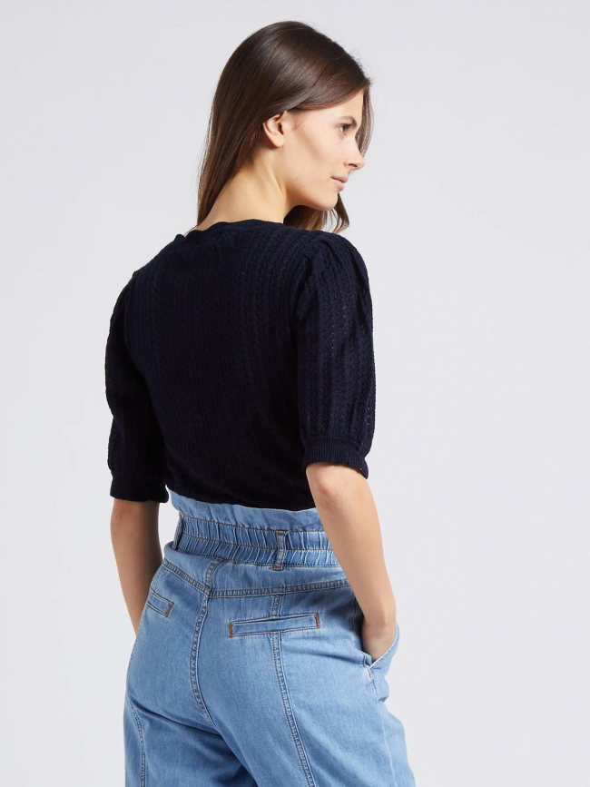 Top en maille mirta bleu marine femme - La Petite Etoile