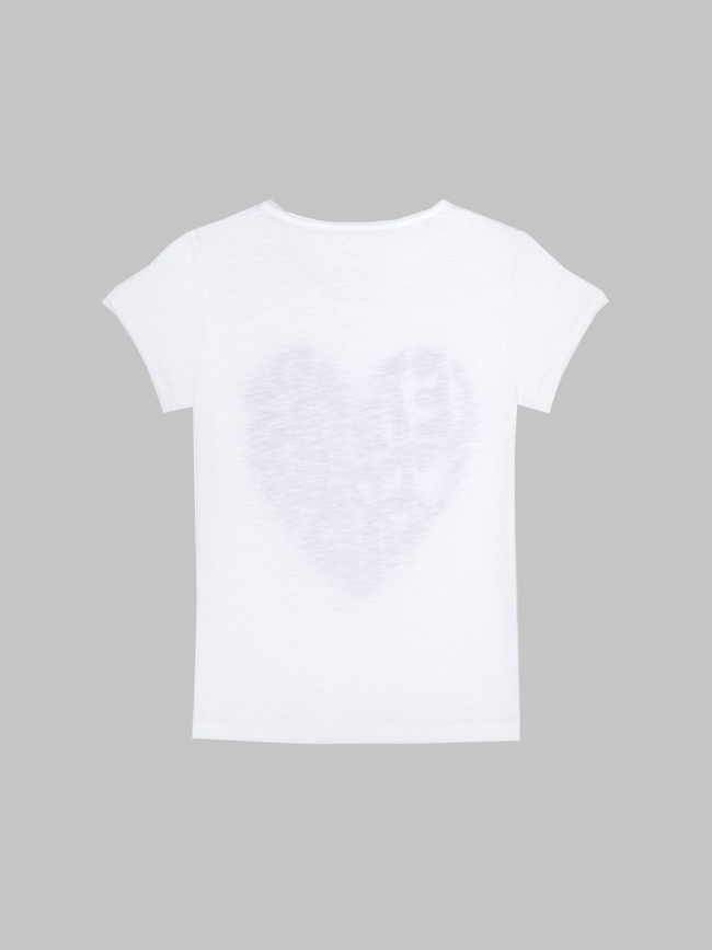 T-shirt isaakgi imprimé blanc fille - Le Temps Des Cerises